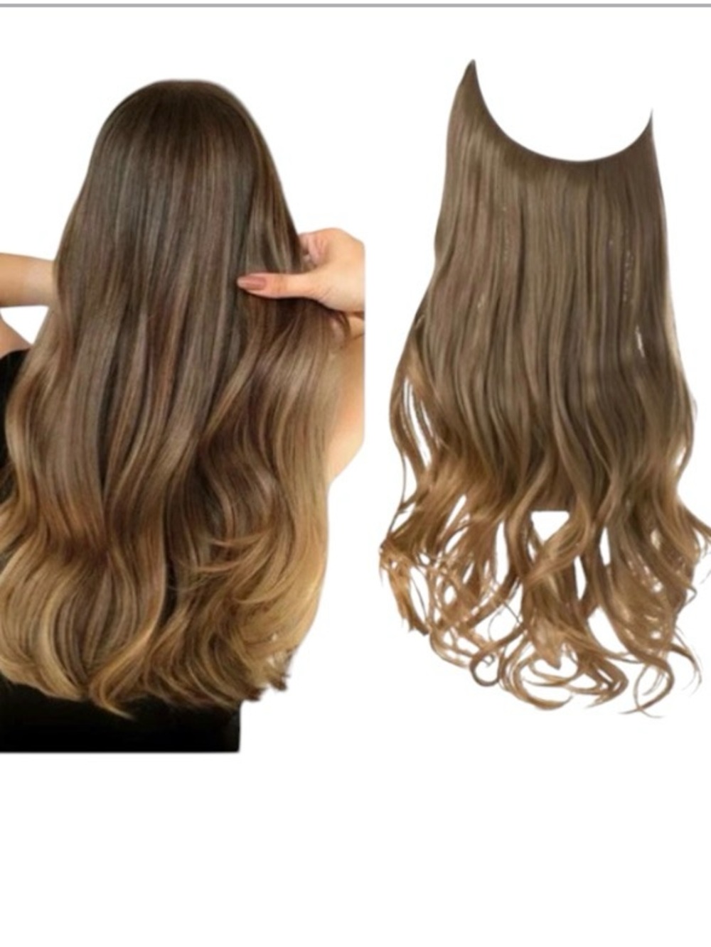 Beauty Bello Halo Invisible Hair Extension M03 10TT27 Brown To Gold 16” NEW Pack